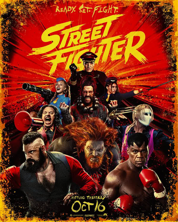 La locandina di Street Fighter con i cattivi