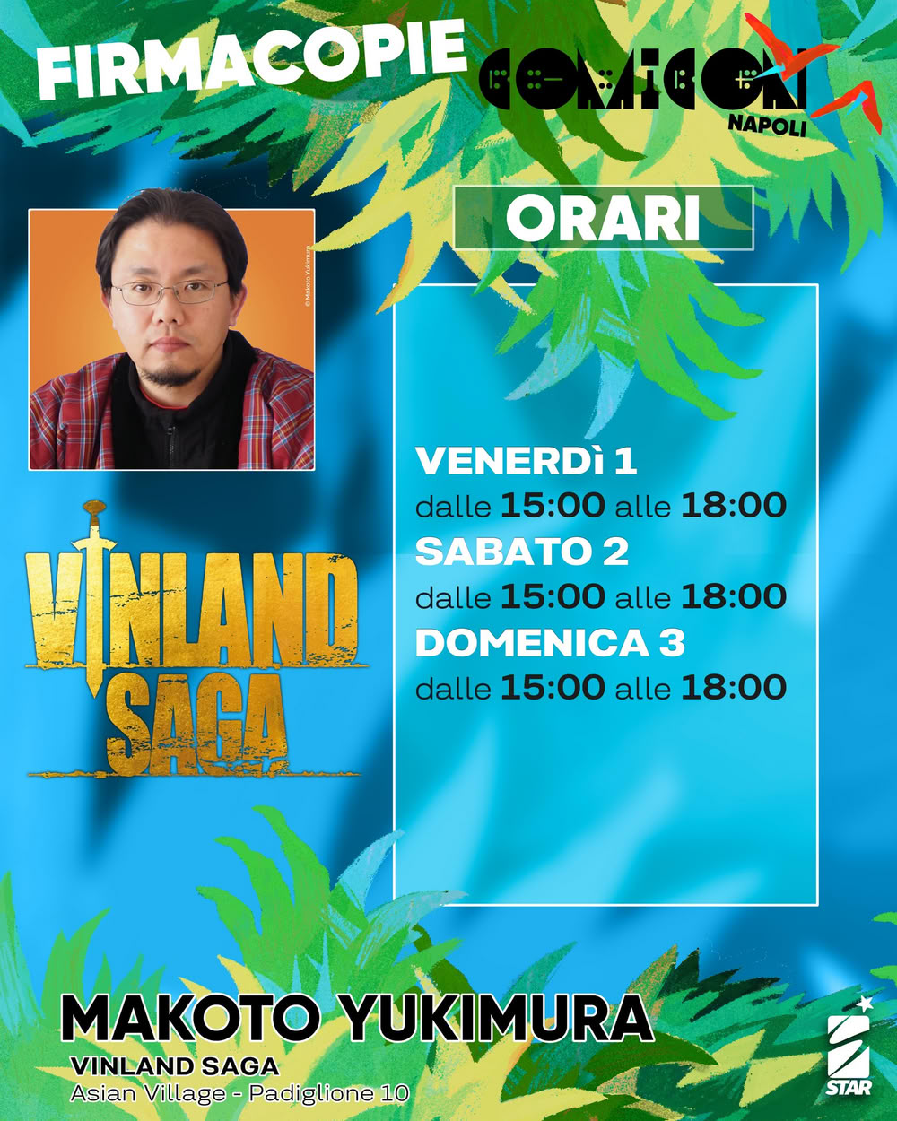 Makoto Yukimura; modalità per le firme al COMICON Napoli