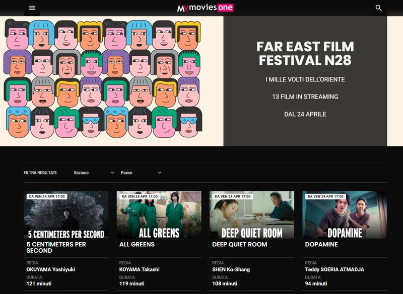Il portale MYmovies dedicato al Far East Film Festival 28