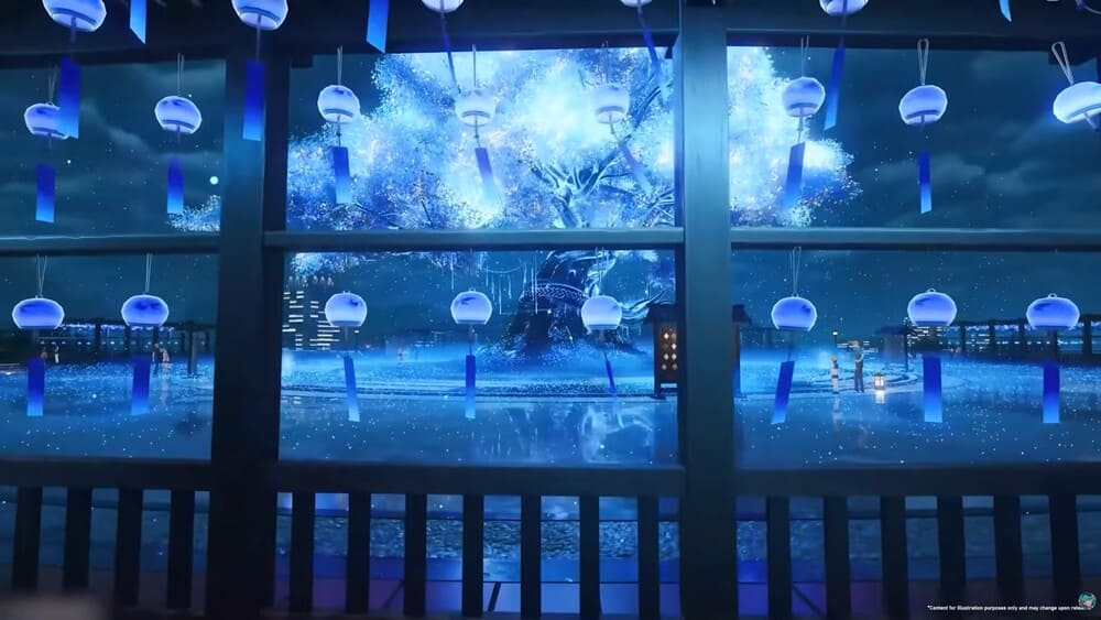 Gli scenari mostrati attingono da un'estetica squisitamente giapponese