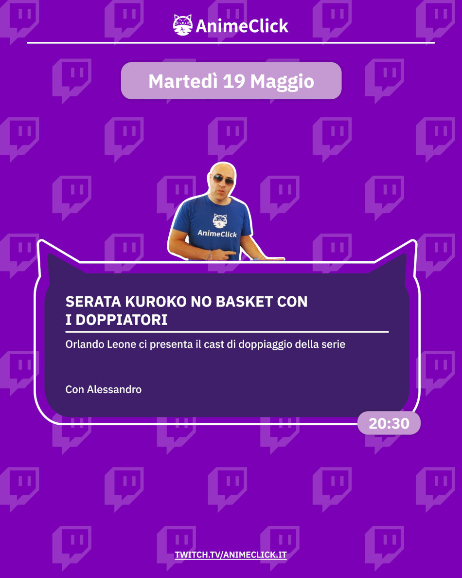 AnimeClick su Twitch: programma dal 18 al 24 maggio