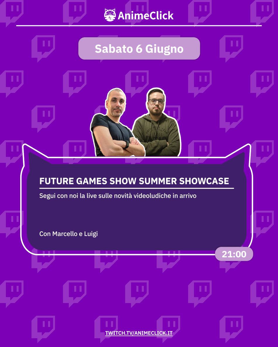 AnimeClick su Twitch: programma dall'1 al 7 giugno AnimeClick su Twitch: programma dall'1 al 7 giugno