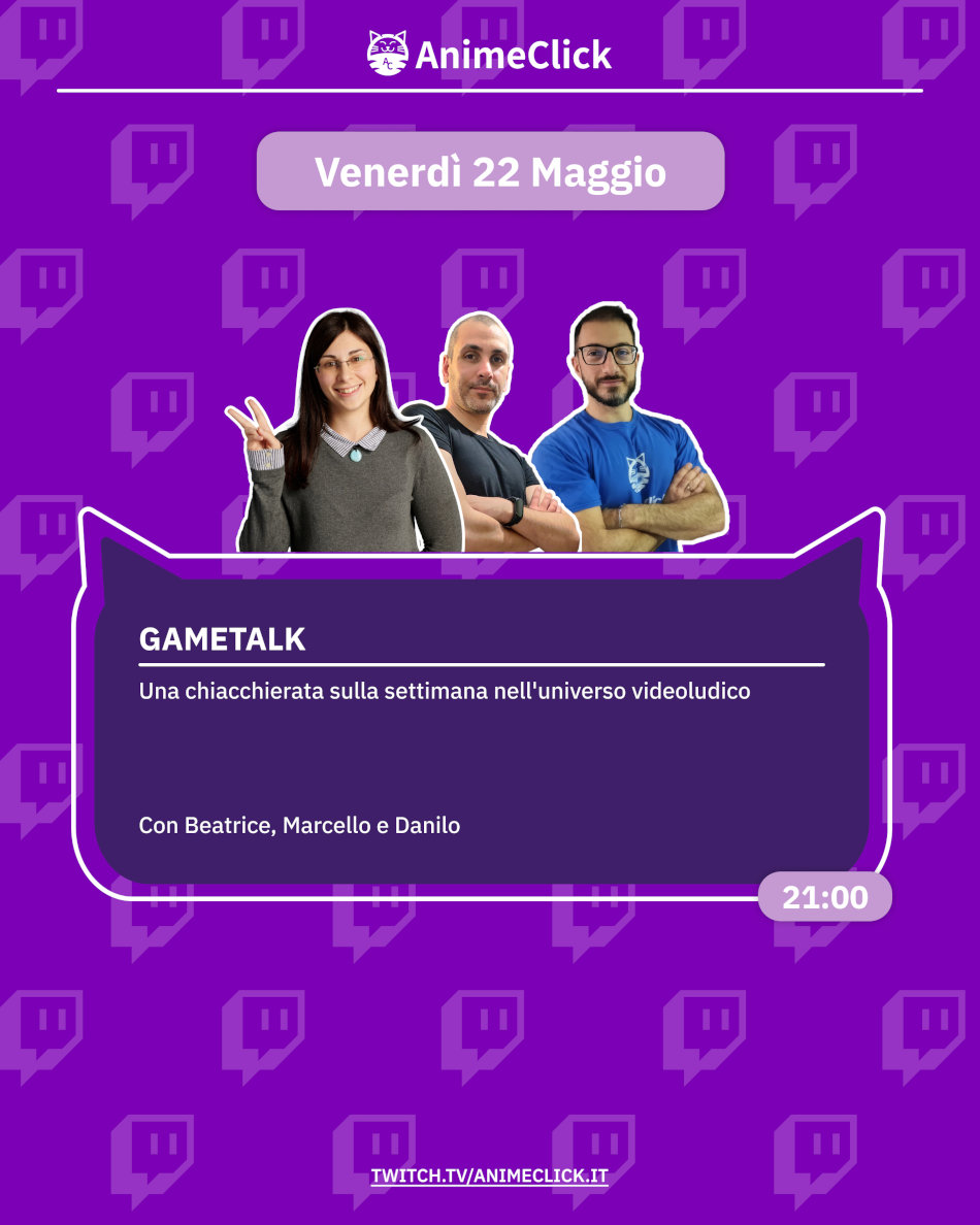 AnimeClick su Twitch: programma dal 18 al 24 maggio
