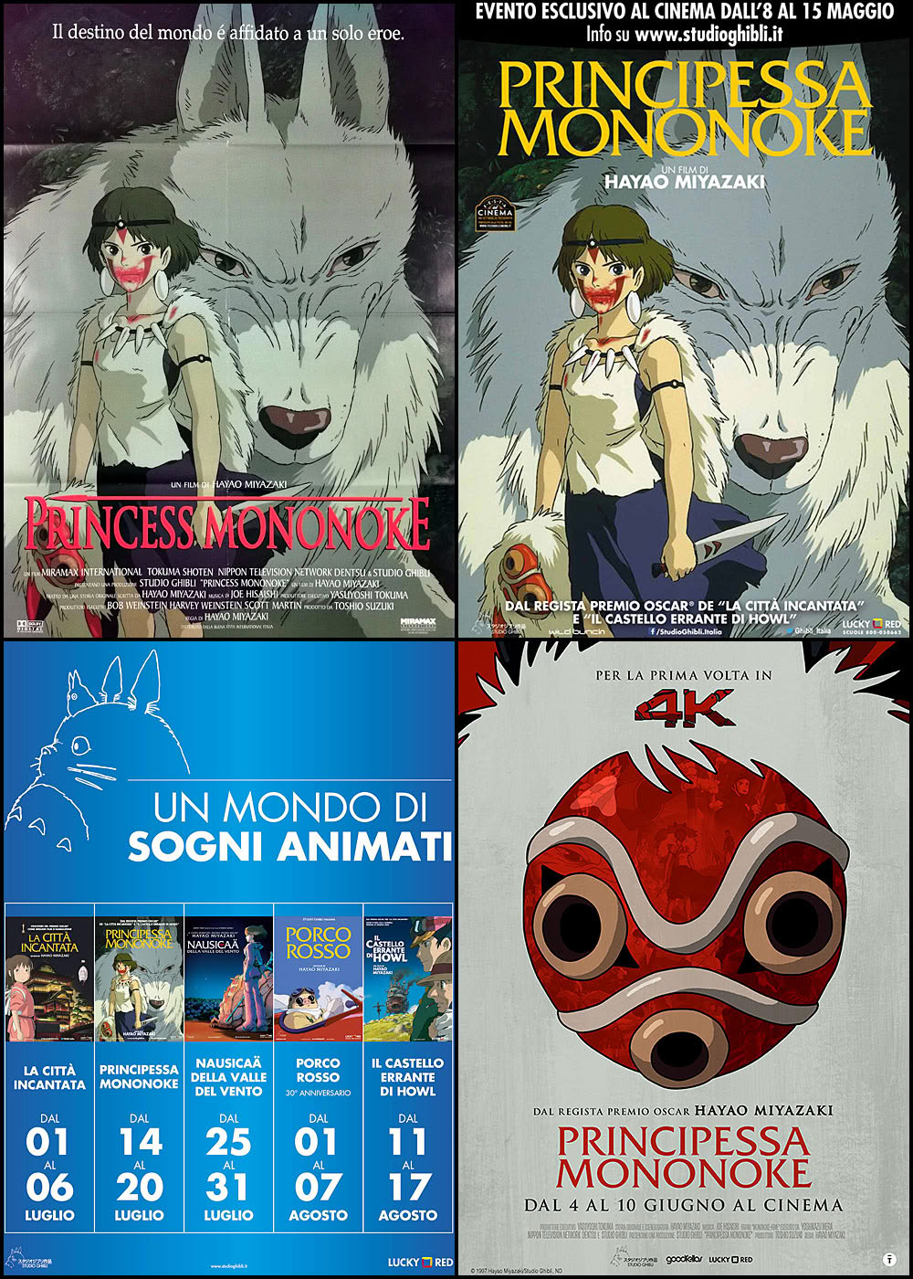 Le locandine italiane di Principessa mononoke Le locandine italiane di Principessa mononoke
