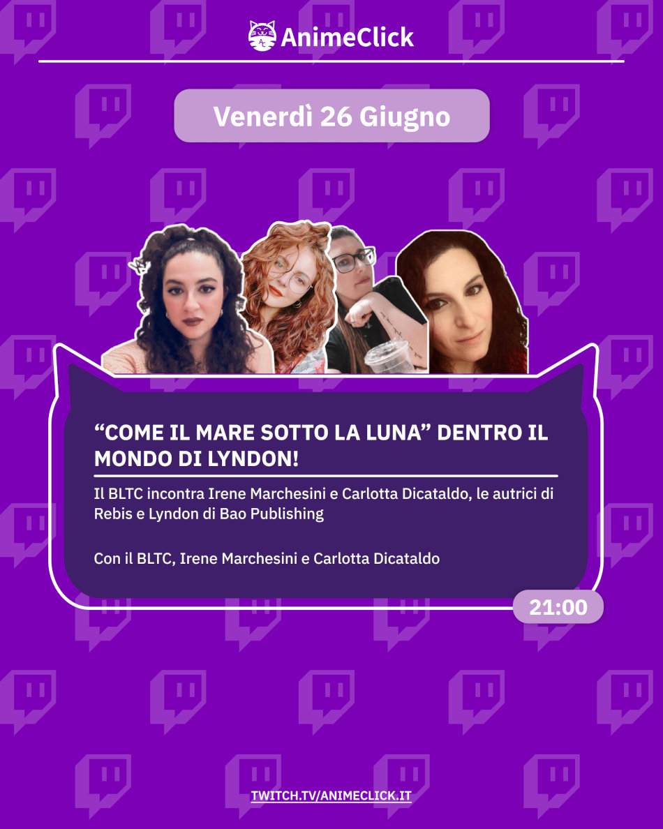 AnimeClick su Twitch: programma dal 22 al 28 giugno AnimeClick su Twitch: programma dal 22 al 28 giugno