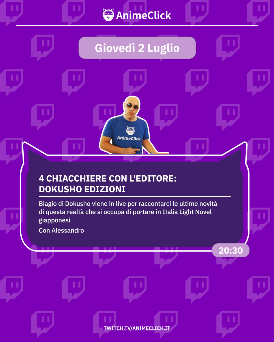 AnimeClick su Twitch: programma dal 22 al 28 giugno