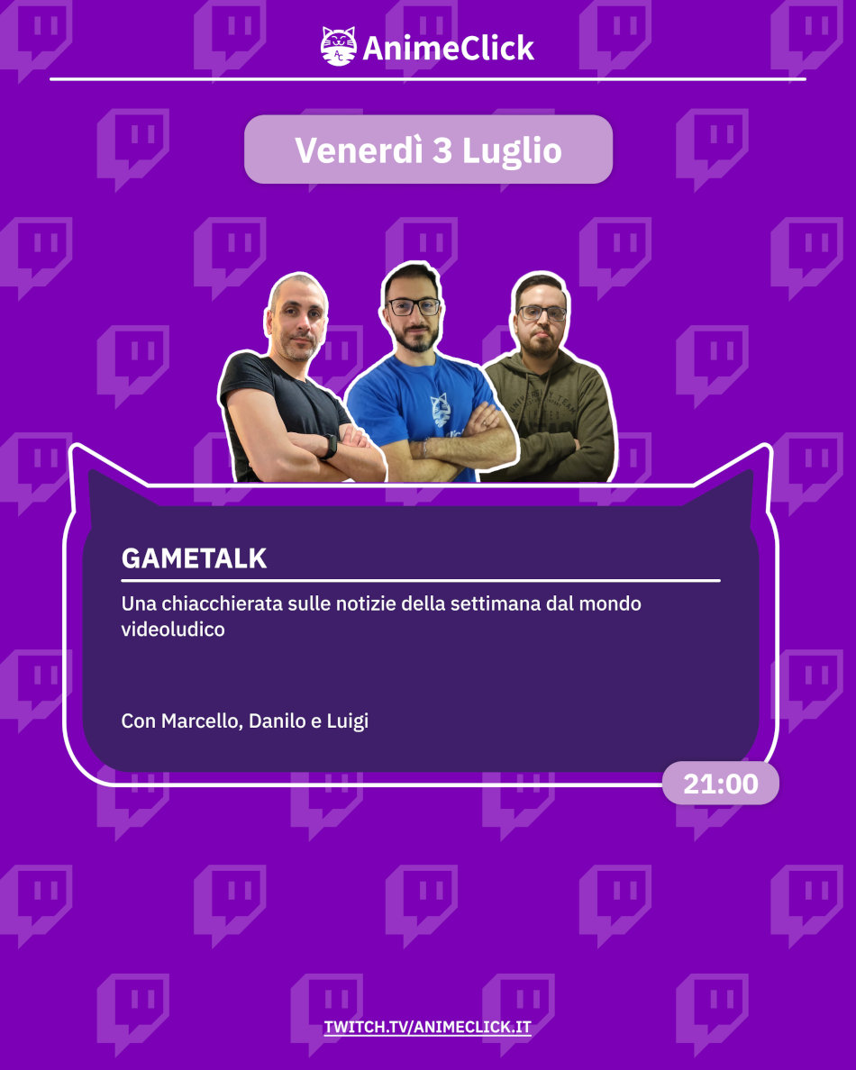 AnimeClick su Twitch: programma dal 22 al 28 giugno