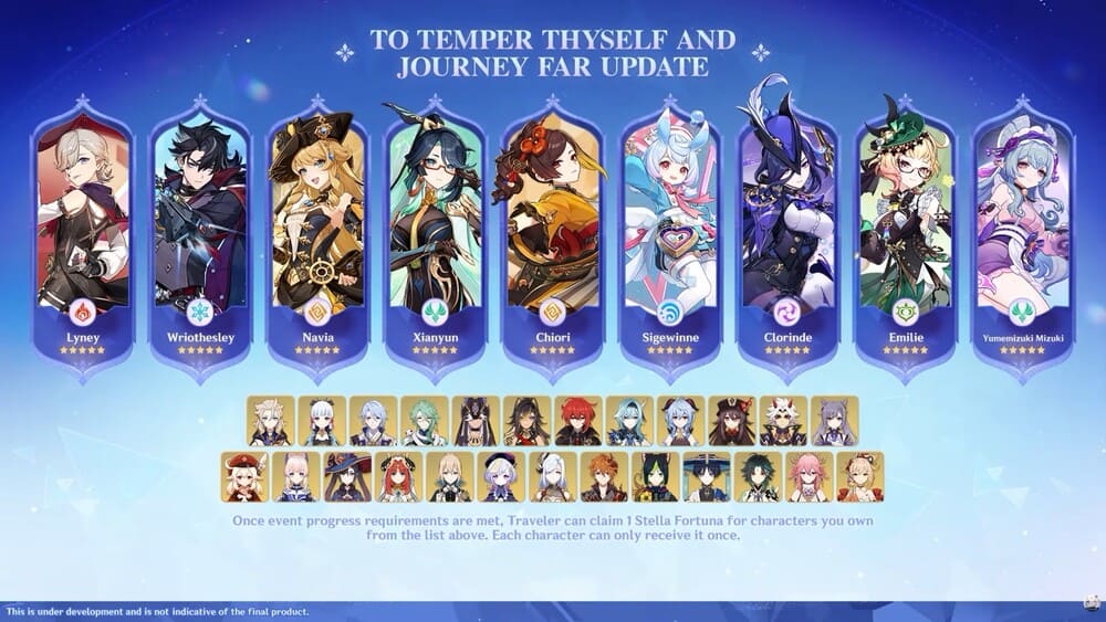 L'aggiornamento del roster dell'evento consentirà di potenziare i propri personaggi preferiti L'aggiornamento del roster dell'evento consentirà di potenziare i propri personaggi preferiti