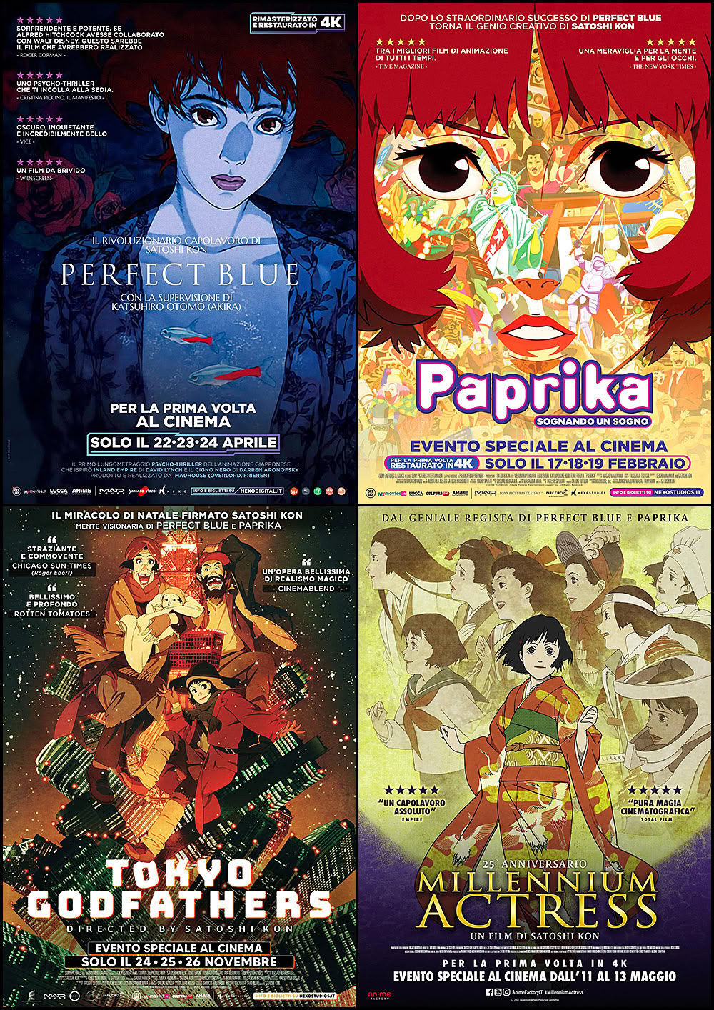 I film di Satoshi Kon nei cinema italiani I film di Satoshi Kon nei cinema italiani