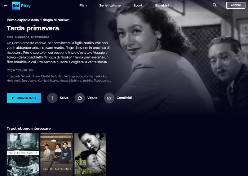 film ozu raiplay film ozu raiplay