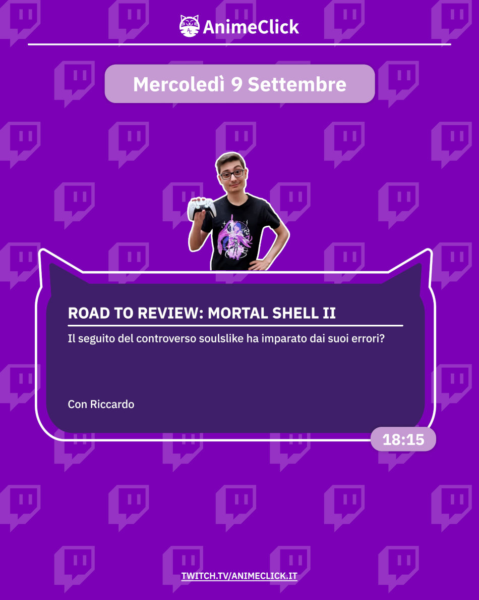 AnimeClick su Twitch: programma dal 7 a 13 settembre AnimeClick su Twitch: programma dal 7 a 13 settembre