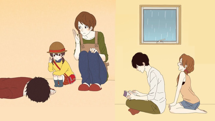 Honobono Log: anime TV per  l'art book su momenti intimi di vita di coppia e famigliare