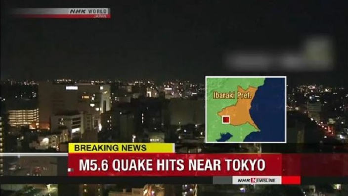Terremoto a Tokyo e nalla regione del Kanto, con epicentro ad Ibaraki