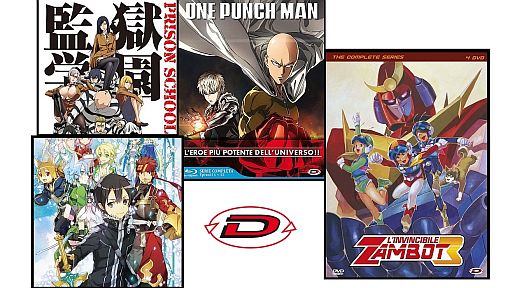 One Punch Man, Prison School, SAO e Zambot 3: a gennaio i box dvd di Dynit