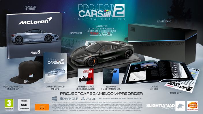 Bandai Namco svela 3 edizioni limitate di Project CARS 2