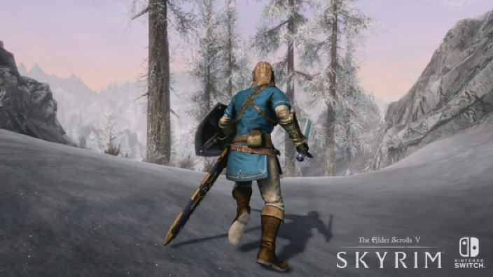 Skyrim su Nintendo Switch giocato in modalità dock in un nuovo video