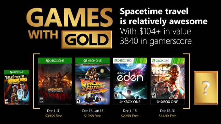 Svelati i Games With Gold di dicembre 2017
