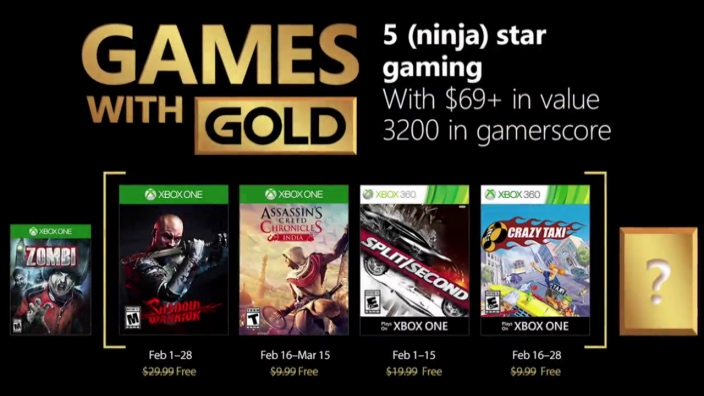 Svelati i Games With Gold di febbraio 2018