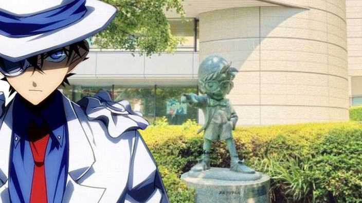 Kaito Kid rapisce la statua di Detective Conan alla sede della Yomiuri TV!