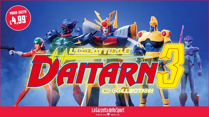 Daitarn 3 3D Collection, la collezione di figure con La Gazzetta e il Corriere