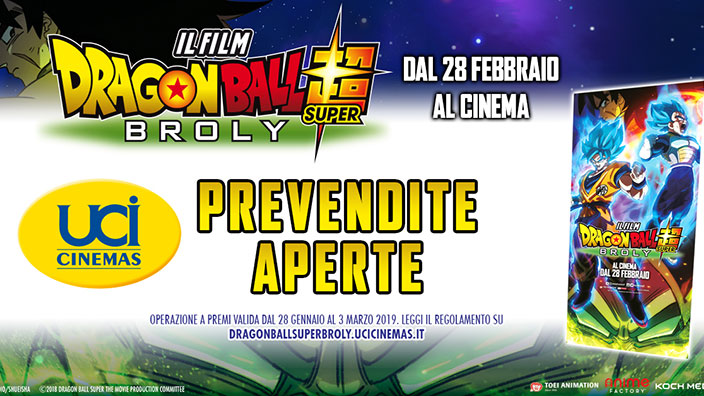 Dragon Ball Super: Broly, acquista il biglietto e vinci la locandina del film