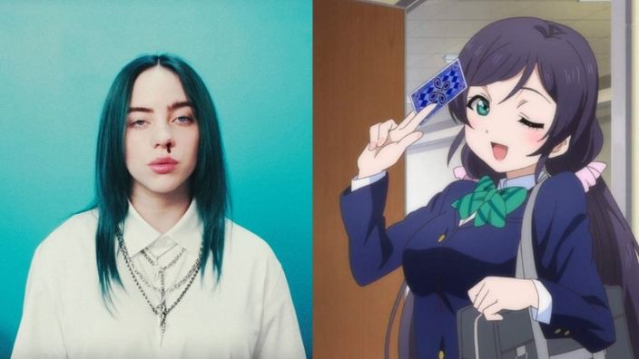 Billie Eilish riutilizza una fan art di Love Live per il suo merchandise