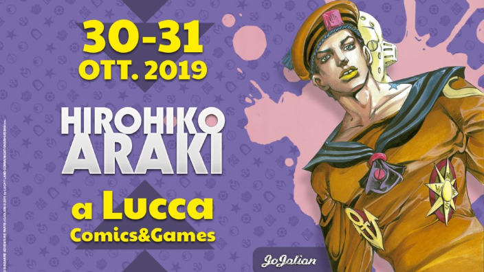 Hirohiko Araki a Lucca: tutto il materiale disponibile in piazza Star Comics