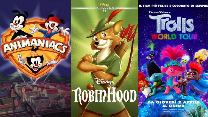 Non solo anime: reboot di Animaniacs, live action di Robin Hood e Trolls World Tour in streaming