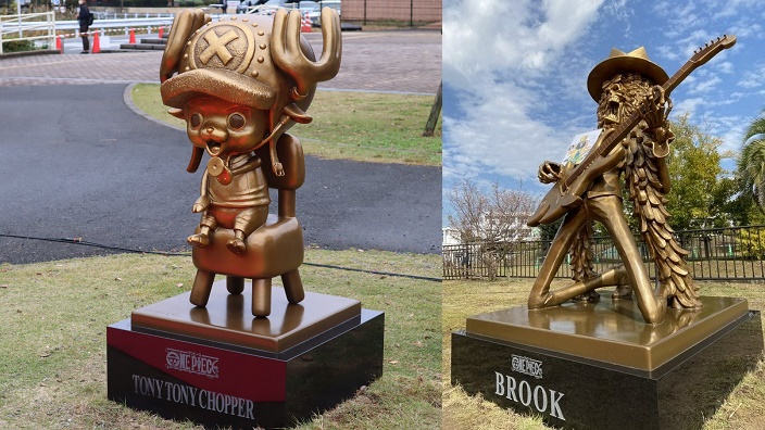 One Piece: inaugurate le statue di Chopper e Brook