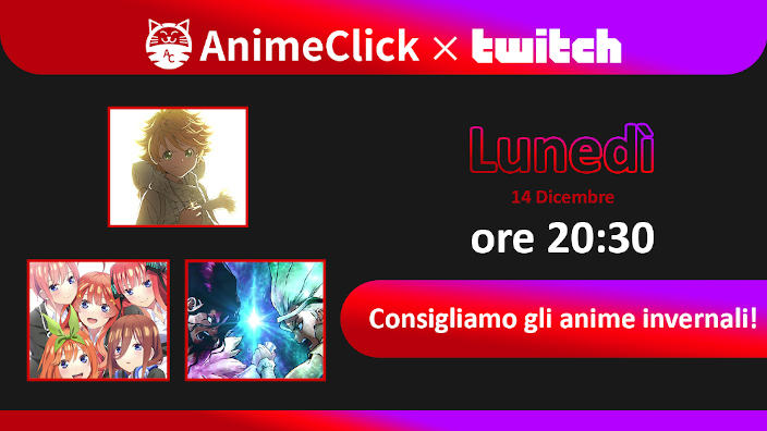 AnimeClick su Twitch: Consigliamo gli anime invernali!