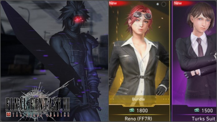 Final Fantasy VII First Soldier aggiunge abiti e Cloud Strife