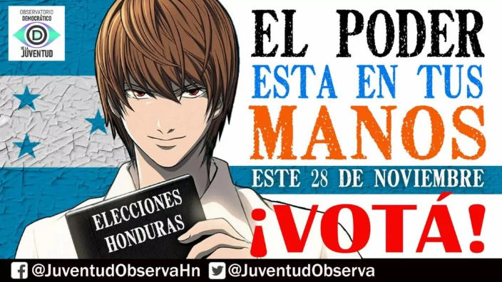 Light Yagami sostiene le elezioni presidenziali in Honduras