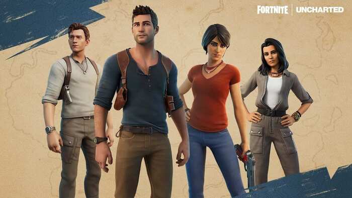 Fortnite incontra Uncharted (e Tom Holland) con nuove skin a tema