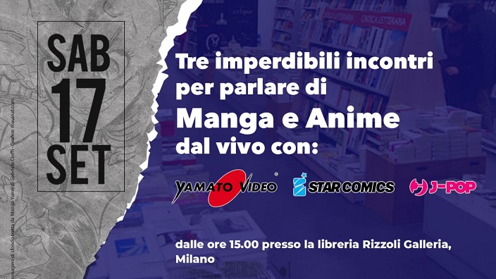 Back to manga: vieni a trovarci il 17 settembre a Milano, nella libreria Rizzoli Galleria!
