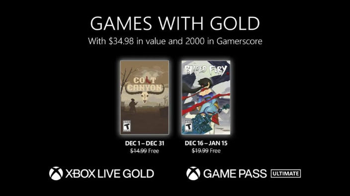Annunciati i Games With Gold di dicembre 2022