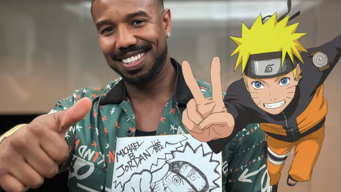 Michael B. Jordan riceve uno speciale shikishi di Naruto