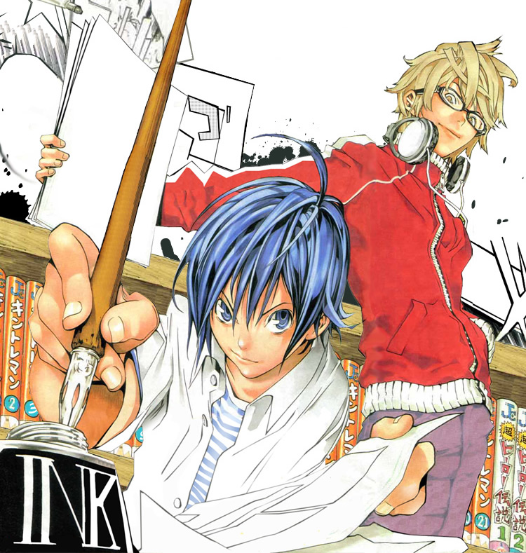 I due protagonisti Moritaka e Akito Bakuman_color_2