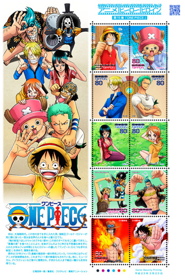 One Piece Francobolli One Piece Francobolli