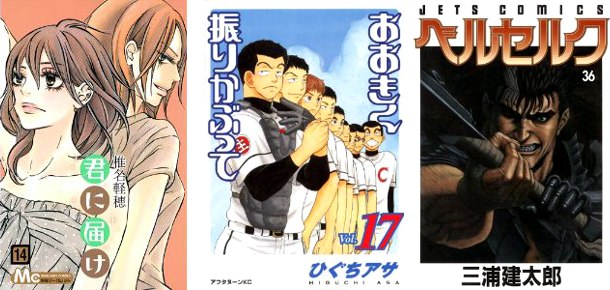 Cover Top 20 25/9/2011 - [Kimi ni Todoke] [Big Windup] [Berserk]