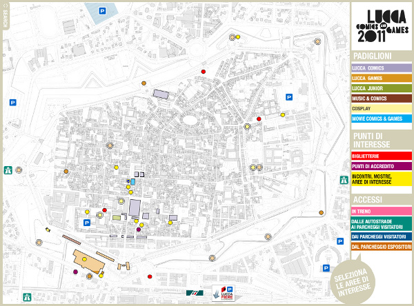 Mappa Lucca Comics and Games 2011