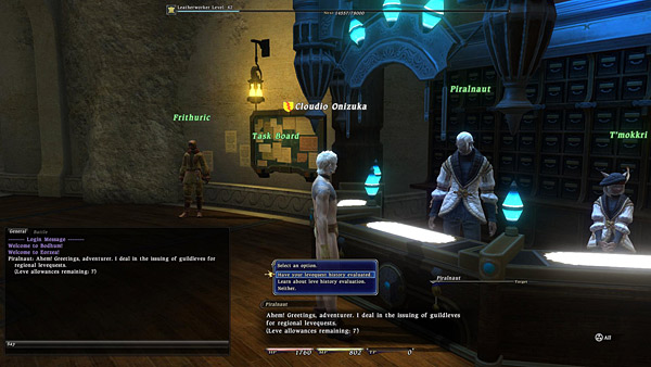 Final Fantasy XIV - Leve Allowances & Leve History Evaluation