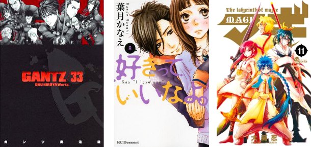Cover Top 20 22/1/2012 - [Gantz] [Say I love You] [Magi]