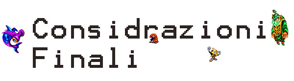 Ristar considerazioni finali Ristar considerazioni finali