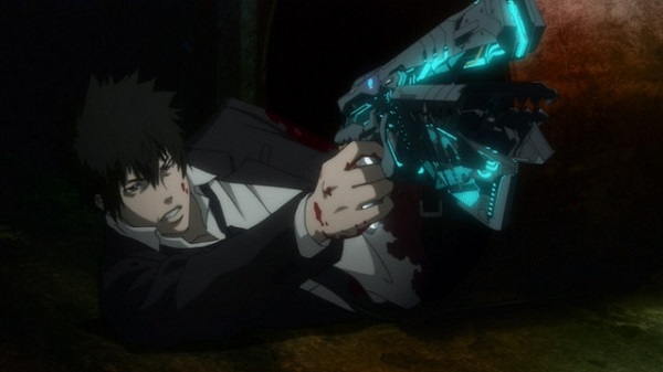 Kogami col dominator in Psycho-Pass Kogami col dominator in Psycho-Pass
