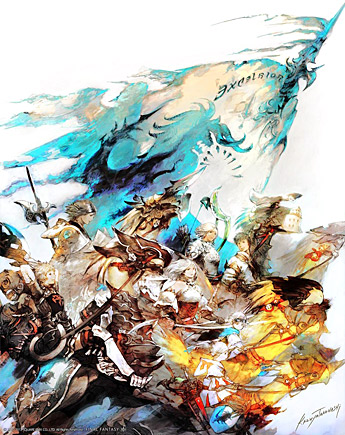Final Fantasy XIV - A Realm Reborn Promo Poster by Kazuya Takahashi