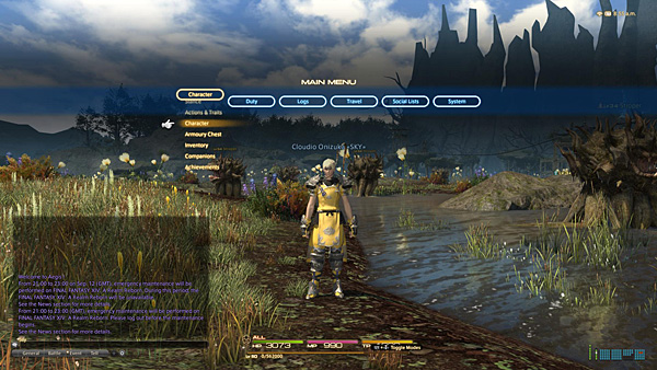 Final Fantasy XIV Online - A Realm Reborn Review - Recensione - 021 - Gamepad Main Menu