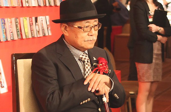 Takao Saito, elegantissimo alla celebrazione del 45mo anniversario di Golgo 13 Takao Saito al 45° anniversario di Golgo 13