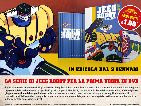 Jeeg DVD con la Gazzetta Jeeg DVD con la Gazzetta