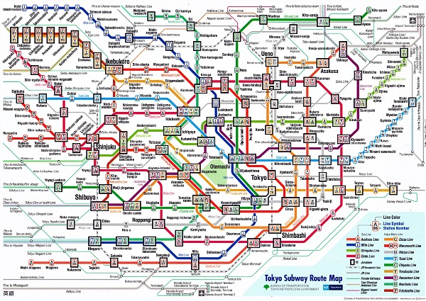 Tokyo mappa metro Tokyo mappa metro