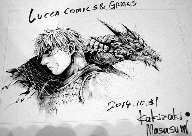 Lucca 2014: Masasumi Kakizaki disegno showcase Lucca 2014: Masasumi Kakizaki disegno showcase
